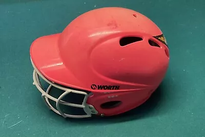 Worth Softball Helmet Size 6 1/8-6 7/8 Low Profile LPTB1 Pink In Great Condition • $17.99