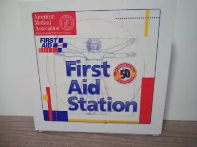 Vintage American Medical  Metal Box FIRST AID KIT W New  Medical Contents • $11