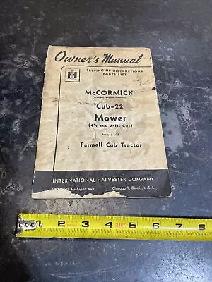 1948 McCormick-Deering Cub-22 Mower Owner's Manual Z • $9.90