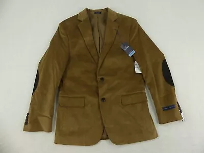 Stafford Sport Coat Mens 40 Short Brown Wheat Corduroy Stretch Elbow Patches • $34.99