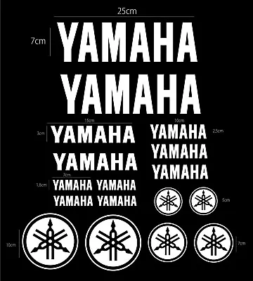 FE Kit 17 Yamaha Moto STICKERS DECALS LOGO Set Aufkleber Adesivi WHITE /894 • $15.88