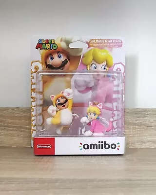 NEW Nintendo Amiibo Super Mario 3D World Cat Mario & Cat Peach 2-Pack Figure • $64.45