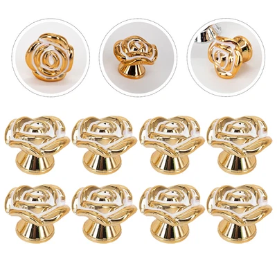 £9.40 • Buy  15 Pcs Rose Flower Floral Ceramic Door Knobs Carved Handle Fancy