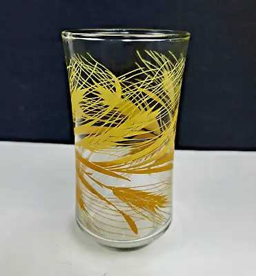 Vintage Libbey Golden Wheat Glass Tumbler 10 Oz. 5.25” Mid Century Modern 1970s • $6.97