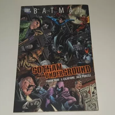 Batman Gotham Underground Graphic Novel 2008 1st Print Edition By Frank Tieri • £17.95