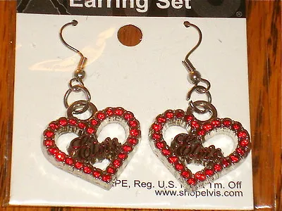 Elvis Presley ~ Silver Heart Shaped Earring Set ~ Brand New In Package! • $45.99