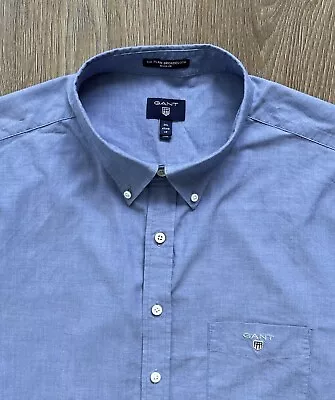 Gant The Plain Broadcloth Regular Mens Shirt Size 3xl Xxxl 47/48 • £26.99