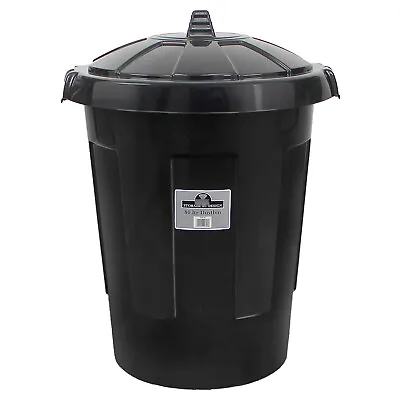 80L Extra Large Dustbin 80 Litre Plastic Round Rubbish Bin Storage Waste + Lid  • £14.99