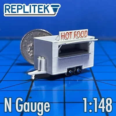 N Gauge Hot Food / Outdoor Catering Trailer - White • £5.95