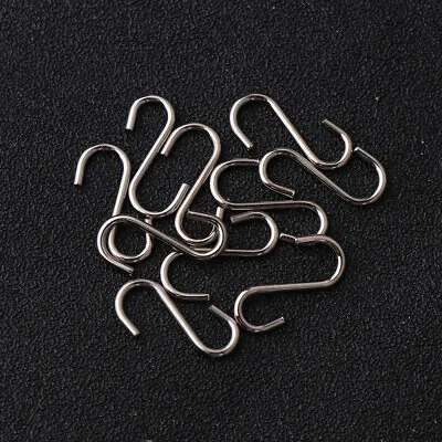 100PCS Stainless Steel S-Shaped Hooks For DIY Jewelry Hanging • $6.67