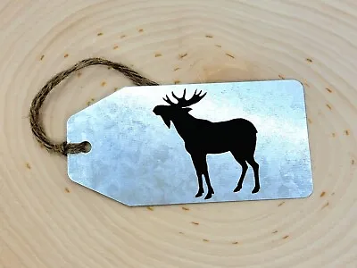 Tier Tray Decor Tiered Decoration Metal Tag Farmhouse Rustic Moose Silhouette  • $7.49