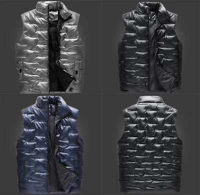 $34.08 • Buy Cotton Coats Warmer Padded Detach Body Sleeveless Gilet Vest Quilted Jacket Mens