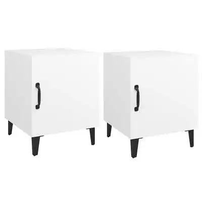 2x Bedside Tables Wooden Drawers Storage Side Cabinets Bedroom Nightstand White • $99.67