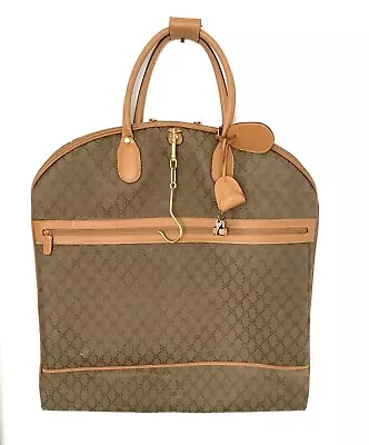 Vintage Authentic Gucci GG Monogram Folding Garment Bag  Luggage Suitcase Large • $999.99