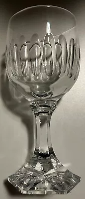 Six Vintage Crystal Wine Glasses Simple Elegant Cut-crystal • $23.99