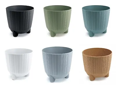 Plant Pots Indoor Outdoor Plastic Flowerpot Small Medium Large RYFO 6 Colours • £6.99