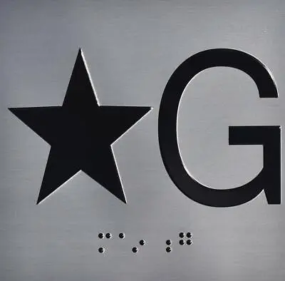 Star Ground (Star G) Floor Elevator Jamb Plate Sign With.......(Silver) • $14.99