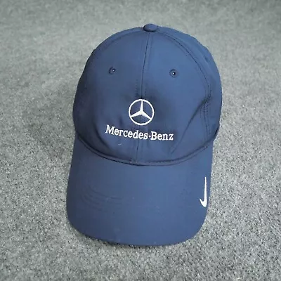 Mercedes Benz Hat Cap Blue Nike Baseball Cap Logo Strap Back Adult Mens • $17.77