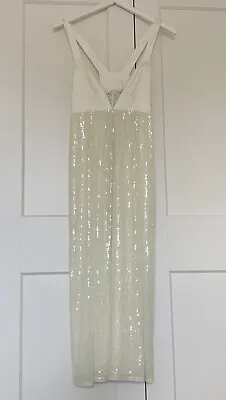 £34.99 • Buy Zara White Sequin Limited Slip Dress