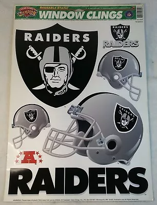 Raiders Window Cling Reusable Vintage Licensed 1995 NFL Football DECAL STICKER • $20.40