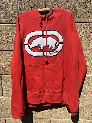 Vintage Ecko Unltd Limited Edition Red EckoCore Hoodie Rhino HipHop - Size XL • $37.99