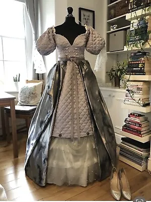 15th 16th 17th Century Marie Antoinette Ballgown Costume (size 10) + Shoes (6) • £90