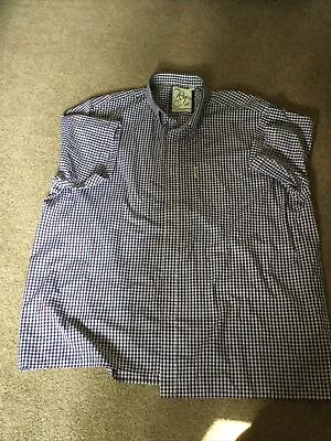 Men's Short Sleeve Shirt Ferriby Country Check Pattern Rydale Shirt Cotton Blend • £7.99