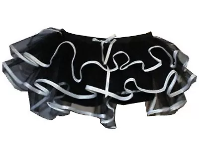 New Gothic Black Pirate Frill Trim Lilly Tutu Skirts Halloween Fancy Dress 6-14 • $29.80