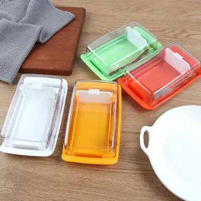 To Use Plastic With Lid Cheese Keeper Butter Box Butter Dish Storage Container • $22.51