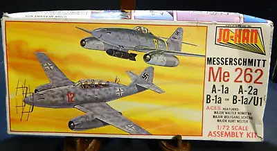 Vintage Jo-Han 1:72 Scale German Messerschmitt Me262 Model Kit #A-104 Very Good • $10.99