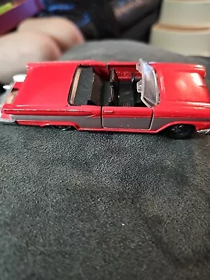  1959 Ford Skyliner Convertible Red Silver Black Die Cast Car - Missing Pieces • $5