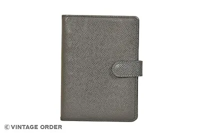Louis Vuitton Black Taiga Agenda PM Diary Cover Organizer R20426 - YH00474 • $117