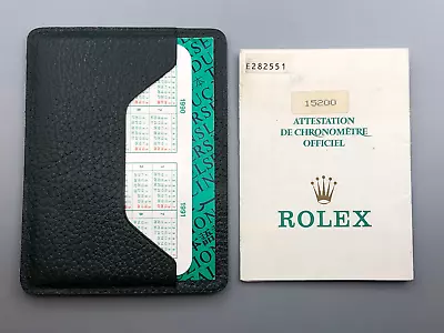 Vintage 1990 Nos Rolex Date Just Watch 15200 Blank Certificate Warranty Papers • $299.99