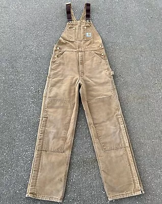 Vintage Carhartt Insulated Double Knee Coveralls R02 32x34 32 Distressed • $29.99