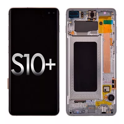 GSA OLED Touch Screen Assembly For Samsung Galaxy S10 Plus With Silver Frame • $229.99