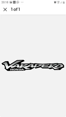 Honda XL Varadero 125/1000  PAIR Of Side Fairing Stickers. Grey • $22.37