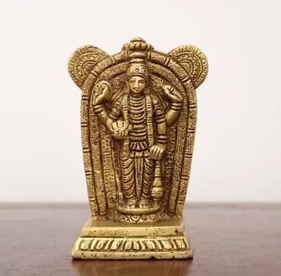 Guruvayoorappan Statue Small Hindu God Vishnu Pooja Idol Mahavishnu Murti Gift • $30