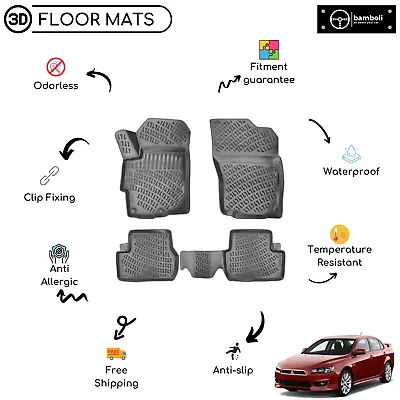 3D Molded Interior Car Floor Mat For Mitsubishi Lancer 2008-UP(Black) • $94.90