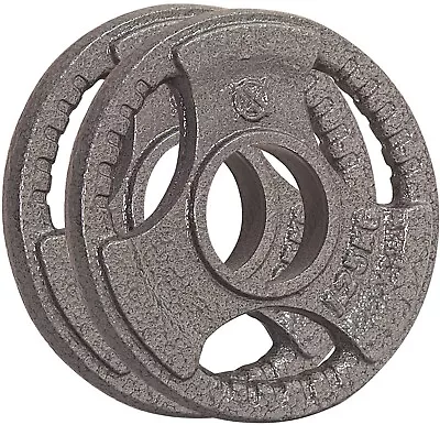 2  Olympic Weight Plates Tri Grip Cast Iron Pair Of 1.25kg • £14.99