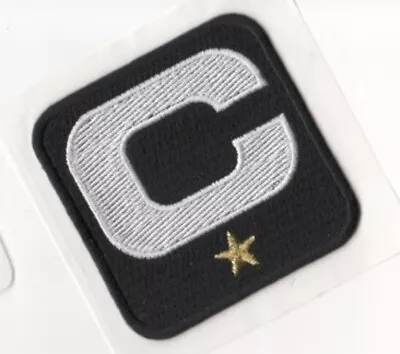 $14.99 • Buy NFL 2019 SEASON CAPTAIN'S JERSEY 1-GOLD-⭐STAR BLACK PATCH Stick-on WHITE-C-PATCH