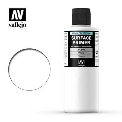 Vallejo Surface Primer White 200ml Bottle 74.6 • $16.99