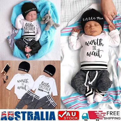 Newborn Baby Boy Girl Clothes Prints Romper Jumpsuit Bodysuit Pants Outfits Sets • $16.79