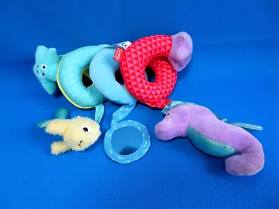 SPIRAL Baby Activity Soft Toy SEA HORSE STARS & FISH Rattle MIRROR CHAD VALLEY  • £6.99