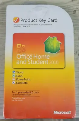 £74.95 • Buy New Microsoft Office 2010 Home And Student - UK Retail Product Key Card + Case