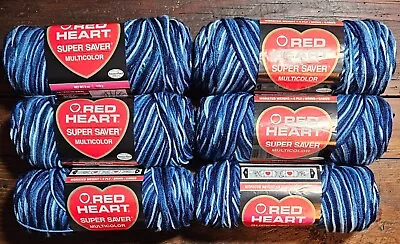 Red Heart SUPER SAVER MULTICOLOR Yarn* 6 Oz. *Color: SHADED DUSK* SOLD PER SKEIN • $5.99