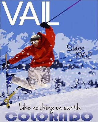 $16 • Buy 8307.Decoration Poster.Home Room Design Art Print.Vail Resort.Colorado Ski Decor