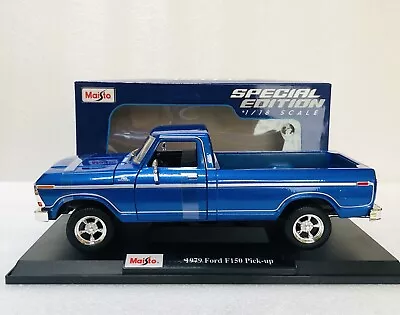 1/18 Maisto 1979 Ford F150 Pick-up Truck Blue Diecast Special Edition • $49.95