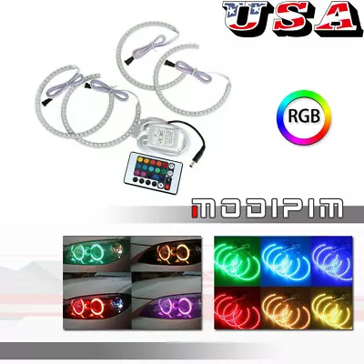 Multi-Color Xenon Headlight RGB LED Angel Eyes For BMW E38 E39 E46 3 5 7 Series • $29.99