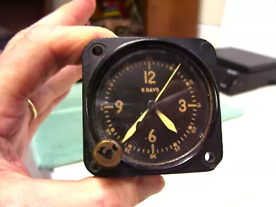 Vintage Waltham Military Aviation Dash 8 Day Dash Clock • $299.55