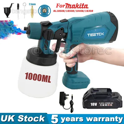 £19.88 • Buy For Makita 18V Battery Cordless Paint Sprayer Spray Gun Wall Fence 1L Or Charger